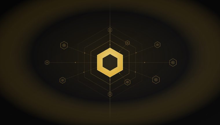 Abstract gold-on-black hero for an essay on AI-assisted development with Claude Code and DevFlow.