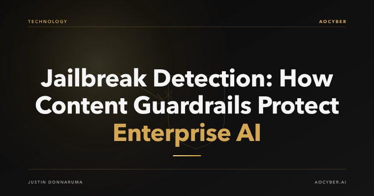 Abstract illustration of malicious prompt patterns being intercepted by golden defense shields before reaching an AI model