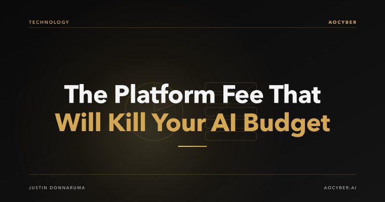 Abstract illustration of growing cost layers stacking on top of AI spending with a golden flat-rate alternative